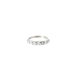 14k White Gold .78ct G SI1 Baguette and Round Diamond Total Weight Wedding Band